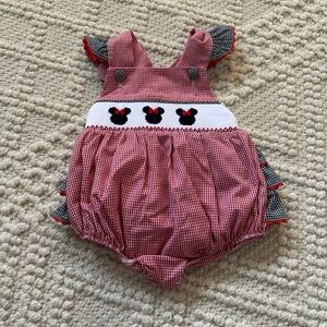 Classic Whimsy Minnie Mouse bubble EUC 6m